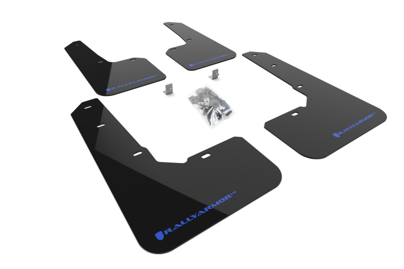 Subaru Outback Mud Flap Kit - Rally Armor - UR Black Flap/Blue Logo - Black - `22-`25